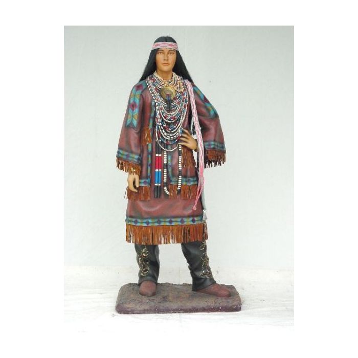 Indianerfrau Squaw lebensgroß Deko- & Werbefigur