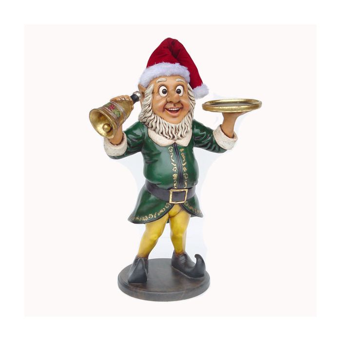 Elf Butler mit Glöckchen lebensgroß Dekorationsfigur