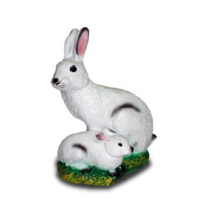 2 Häschen klein lebensgroß Dekorationsfigur