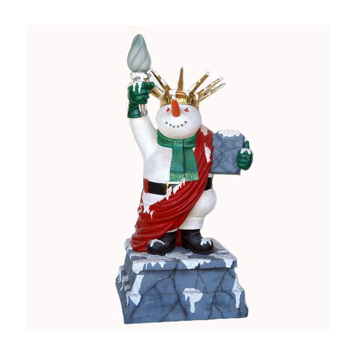 Schneemann Liberty mit Lampe verkleinert Beleuchtung