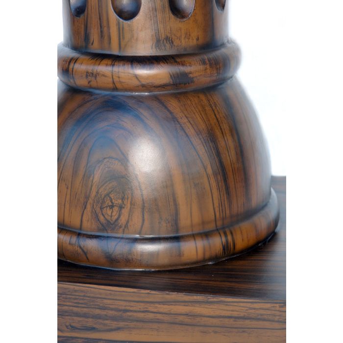 Große Säule in dunkler Holzoptik lebensgroß Säule
