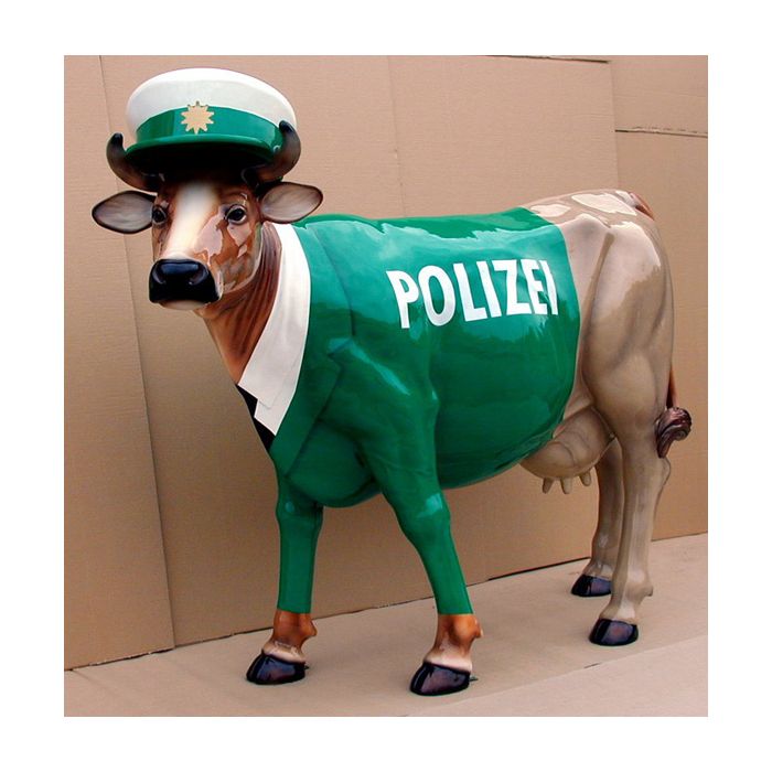 Kuh Polizei lebensgroß Deko- & Werbefigur
