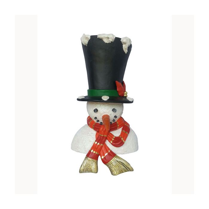 Schneemann Büste mit Zylinder lebensgroß Dekorationsfigur, Dekoköpfe & Büsten