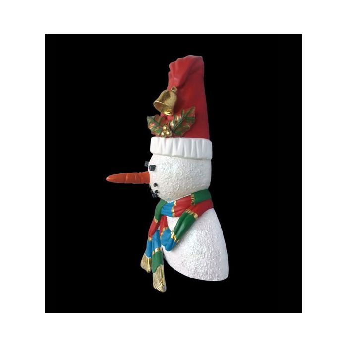 Schneemann Büste mit Mütze und Schal lebensgroß Dekorationsfigur, Dekoköpfe & Büsten