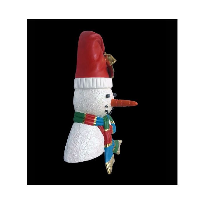 Schneemann Büste mit Mütze und Schal lebensgroß Dekorationsfigur, Dekoköpfe & Büsten