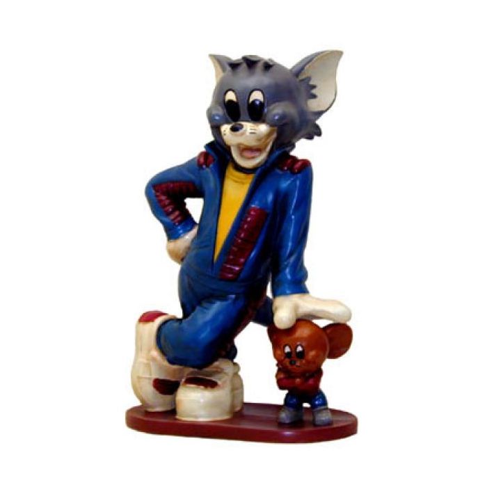 Kater und Maus lebensgroß Dekorationsfigur