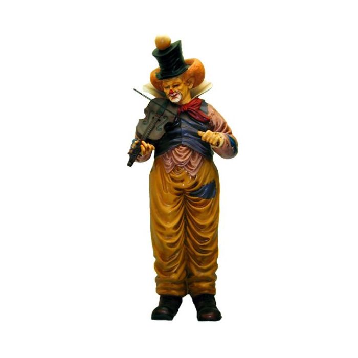 Clown mit stehend mit Geige lebensgroß Dekorationsfigur