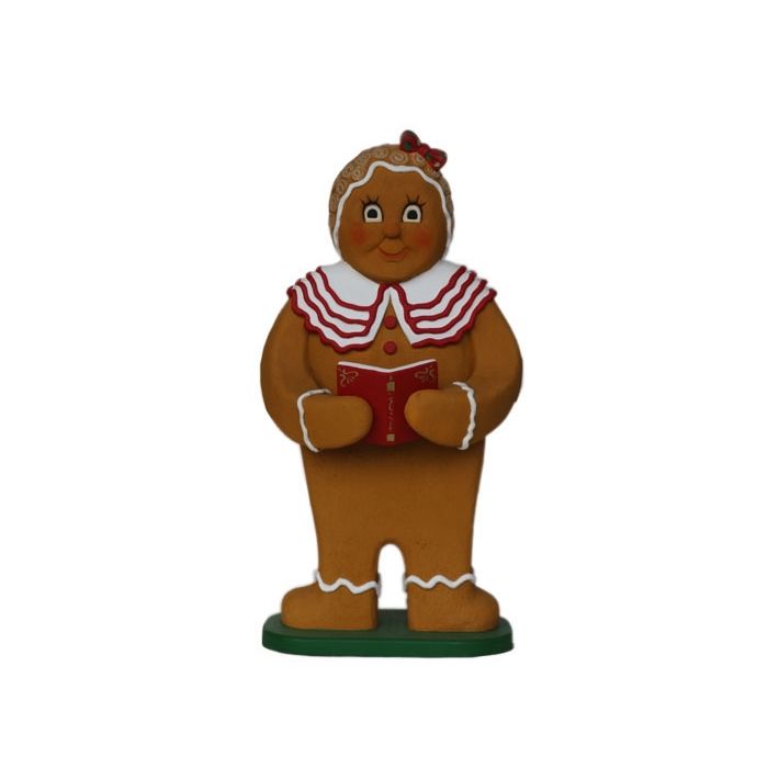 Lebkuchen-Mädchen mit Buch vergrößert Diverse Dekoelemente