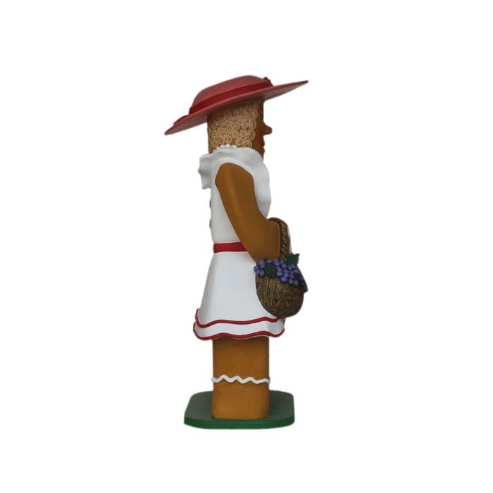 Lebkuchen-Frau mit Kleid und Handtasche vergrößert Diverse Dekoelemente