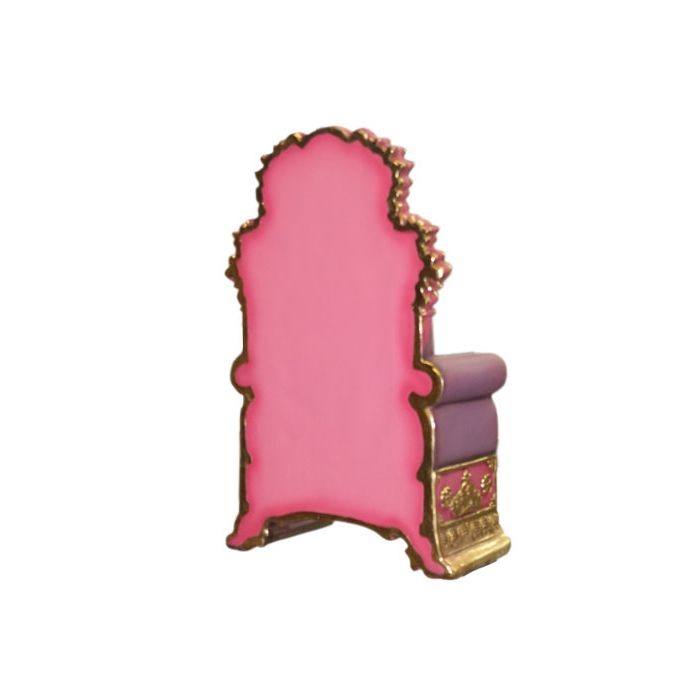 Weihnachtlicher Thron Rosa-Lila lebensgroß Sitzmöglichkeit