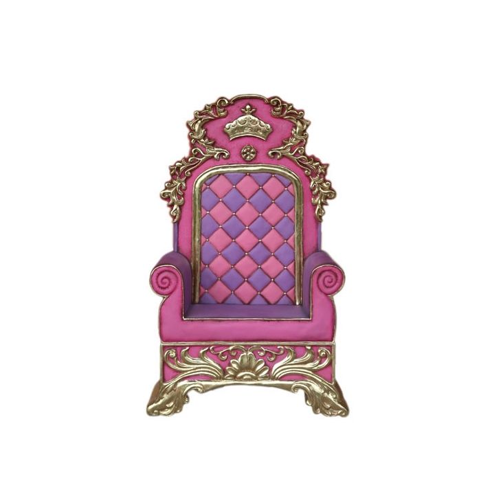 Weihnachtlicher Thron Rosa-Lila lebensgroß Sitzmöglichkeit