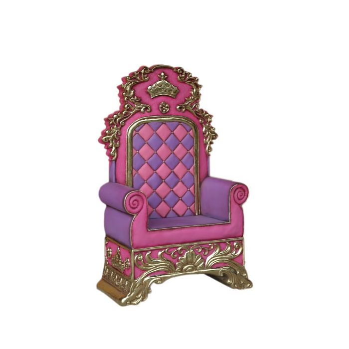 Weihnachtlicher Thron Rosa-Lila lebensgroß Sitzmöglichkeit