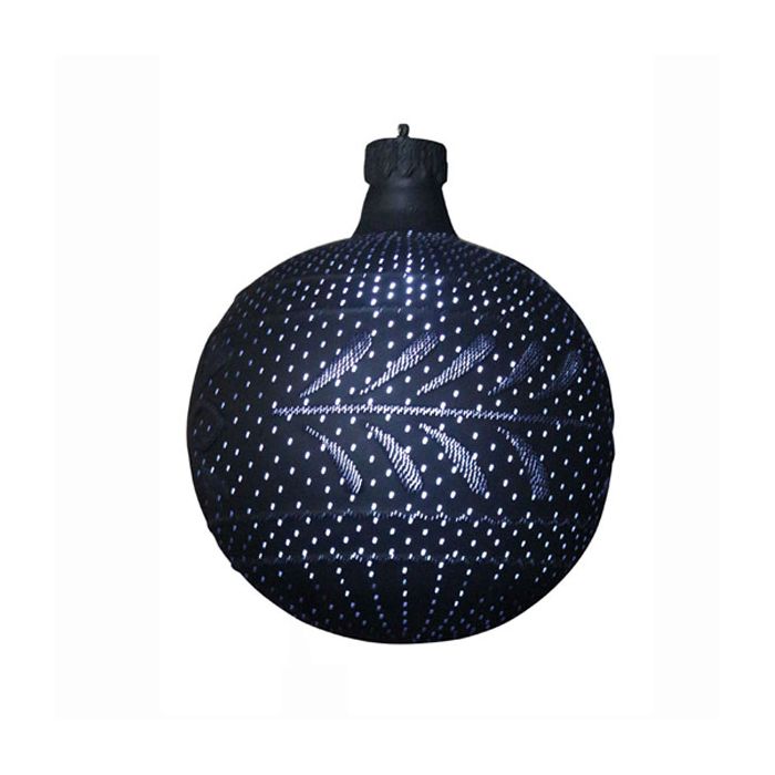 große schwarze LED Weihnachtskugel vergrößert Diverse Dekoelemente, Beleuchtung