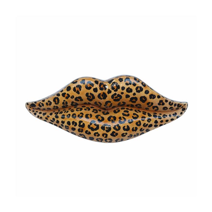 Lippen im Leoparden Look übergroß XXL Diverse Dekoelemente
