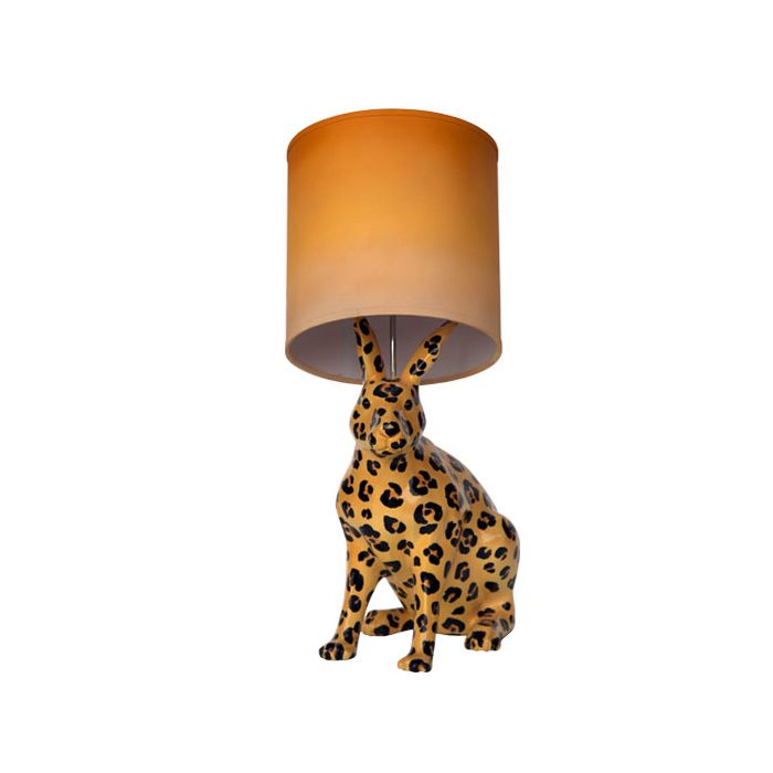 Hase im Leopardenlook als Stehlampe lebensgroß Dekorationsfigur, Beleuchtung