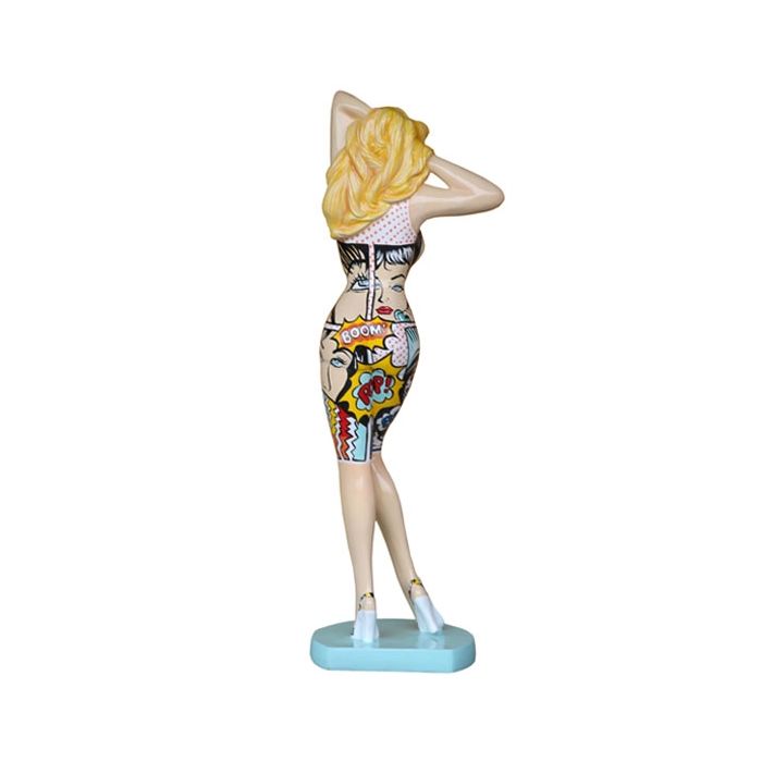 Marilyn Monroe Double im PopArt - Kleid lebensgroß Dekorationsfigur