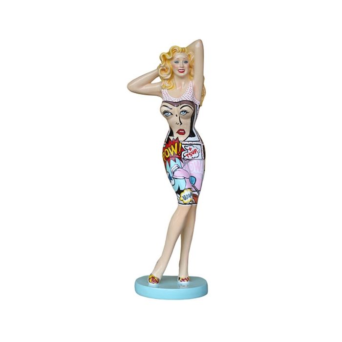 Marilyn Monroe Double im PopArt - Kleid lebensgroß Dekorationsfigur