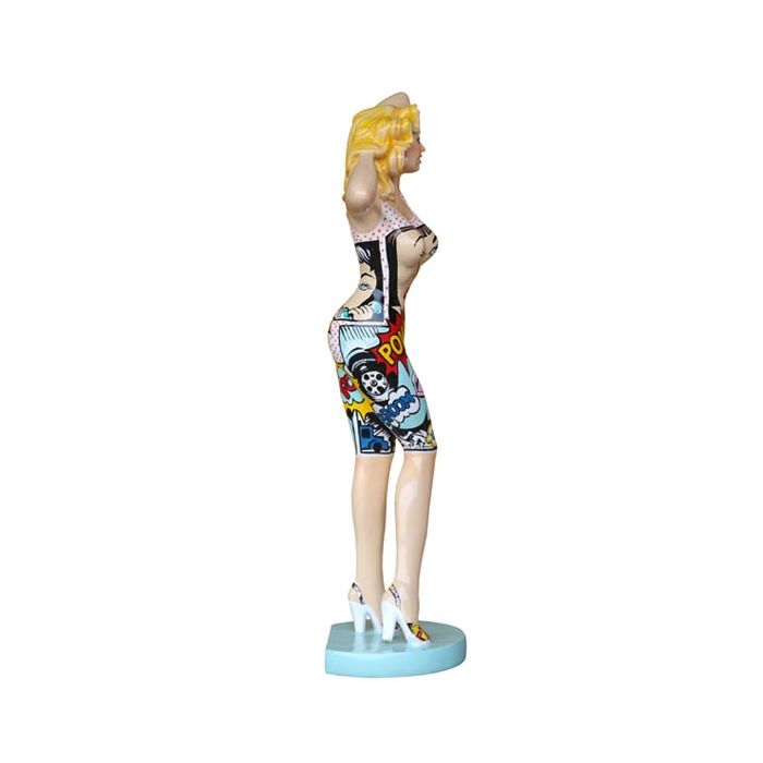 Marilyn Monroe Double im PopArt - Kleid lebensgroß Dekorationsfigur