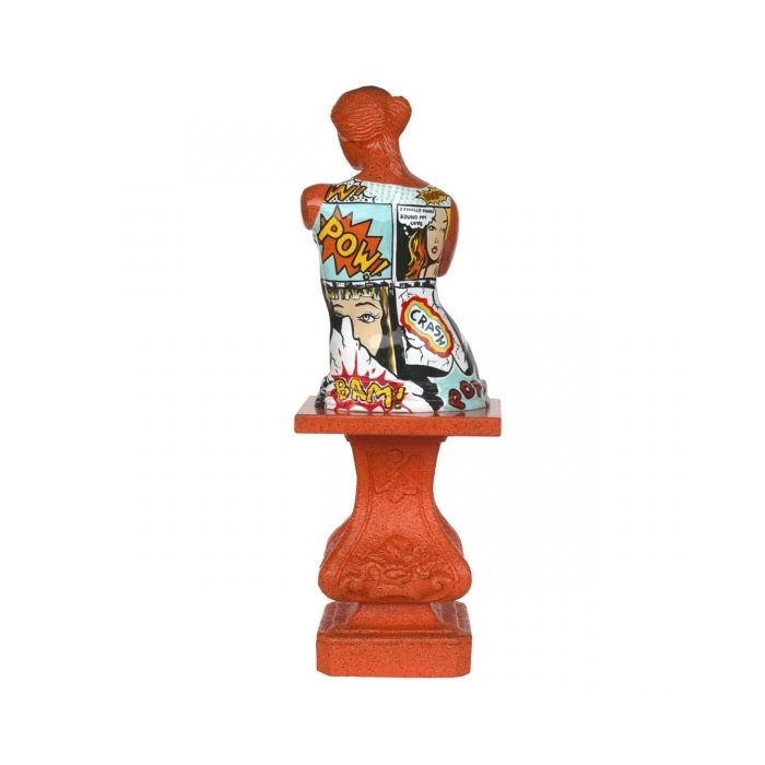 Venus Torso im PopArt Style auf Säule lebensgroß Dekorationsfigur