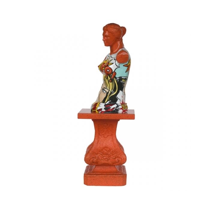 Venus Torso im PopArt Style auf Säule lebensgroß Dekorationsfigur