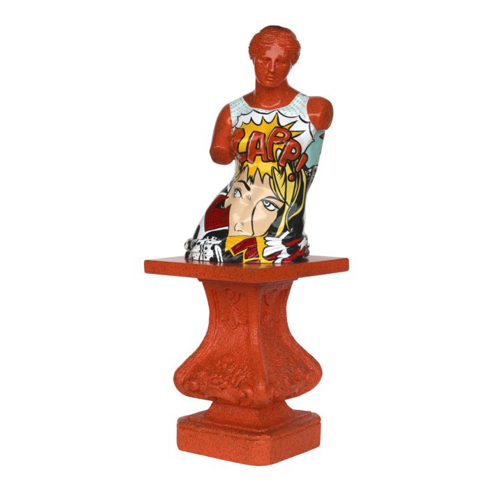 Venus Torso im PopArt Style auf Säule lebensgroß Dekorationsfigur
