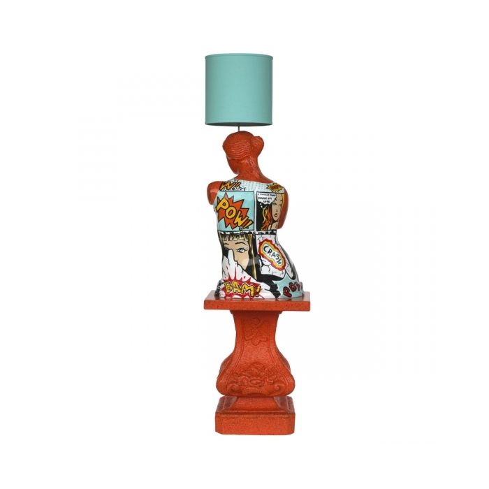 Venus Torso im PopArt Style als Stehlampe lebensgroß Dekorationsfigur, Beleuchtung