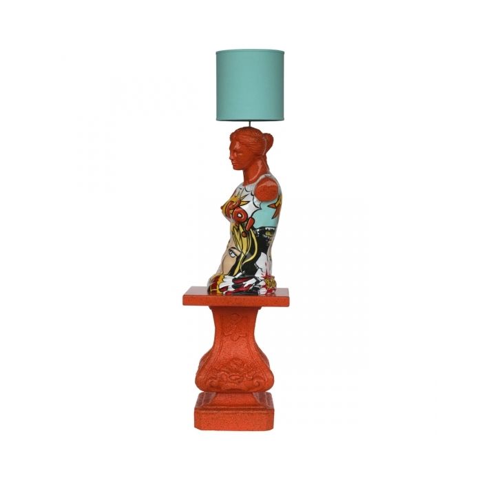 Venus Torso im PopArt Style als Stehlampe lebensgroß Dekorationsfigur, Beleuchtung