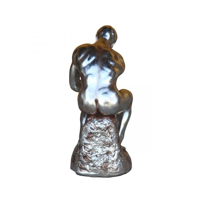 Der Denker in Silber metallic verkleinert Dekorationsfigur