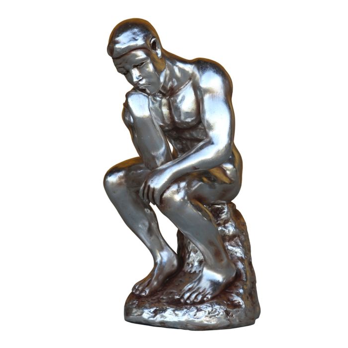 Der Denker in Silber metallic verkleinert Dekorationsfigur