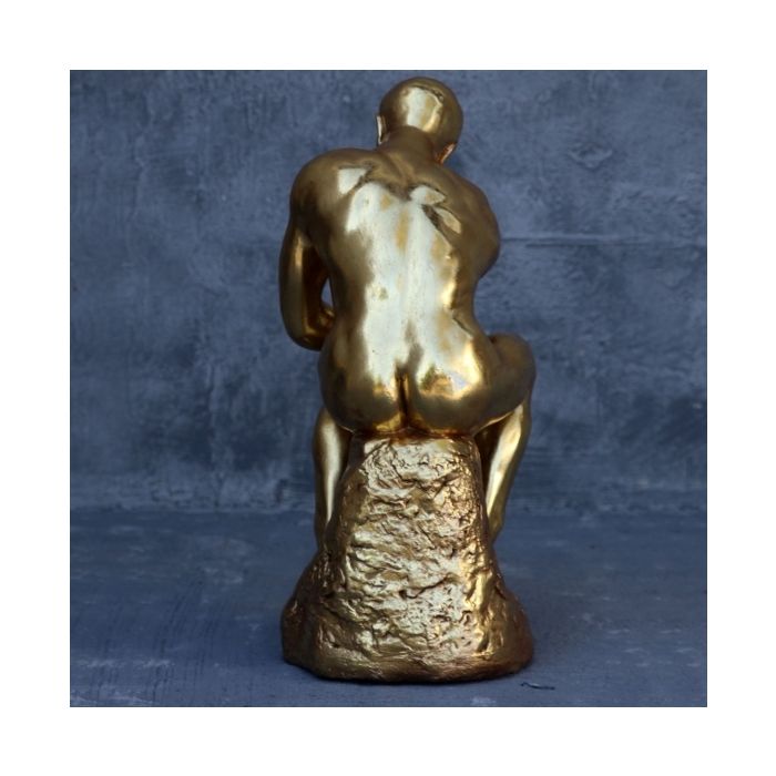 Der Denker in Gold metallic verkleinert Dekorationsfigur
