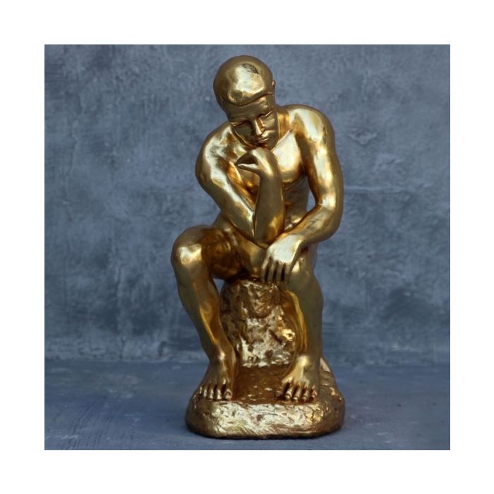 Der Denker in Gold metallic verkleinert Dekorationsfigur