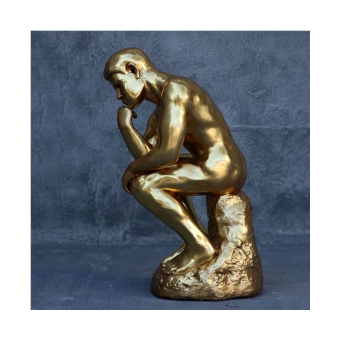 Der Denker in Gold metallic verkleinert Dekorationsfigur
