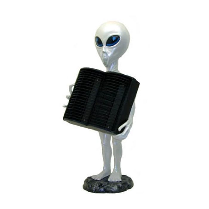 Alien mit Cd-Ständer II lebensgroß Aufbewahrung