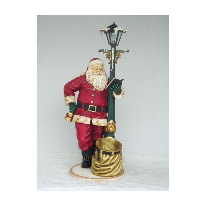Weihnachtsmann mit Laterne lebensgroß Deko- & Werbefigur