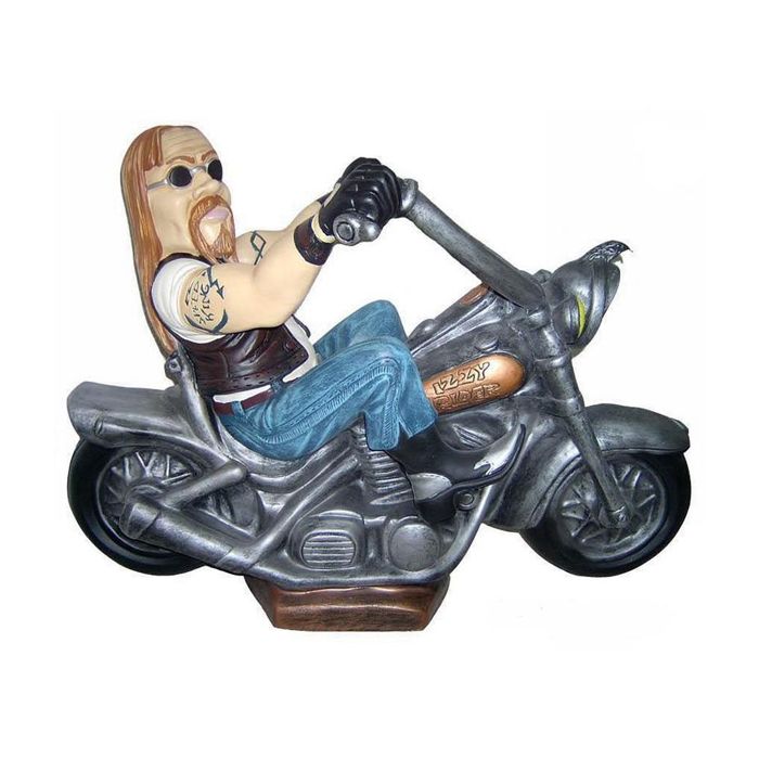 Rocker auf Harley verkleinert Dekorationsfigur