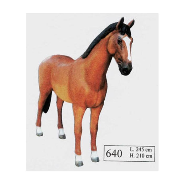 Pferd braun lebensgroß Deko- & Werbefigur
