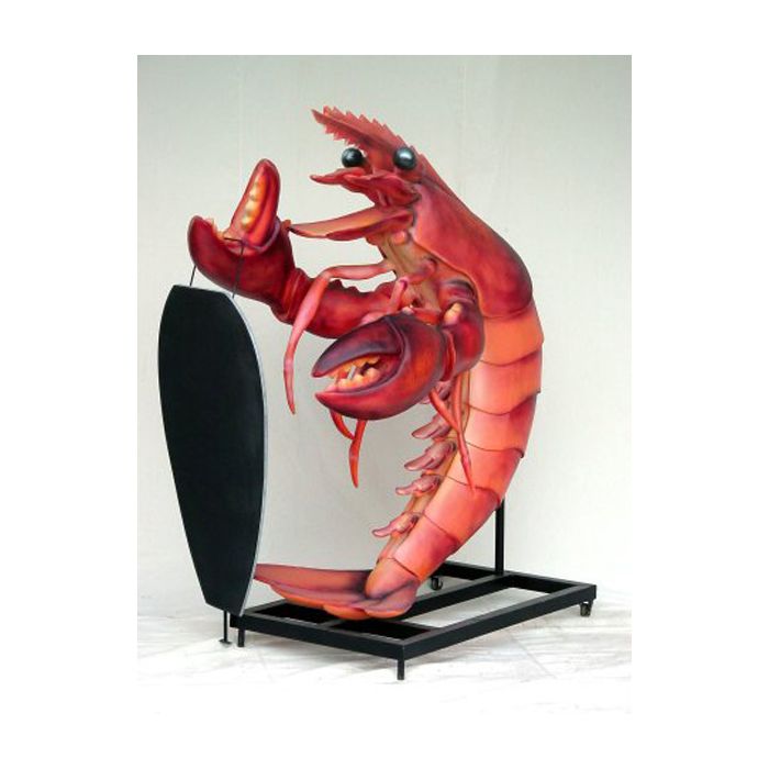 Lobster groß mit Angebotstafel übergroß XXL Deko- & Werbefigur