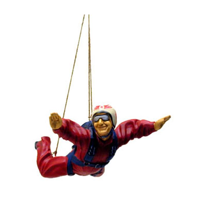 Fallschirmspringer 46cm verkleinert Dekorationsfigur