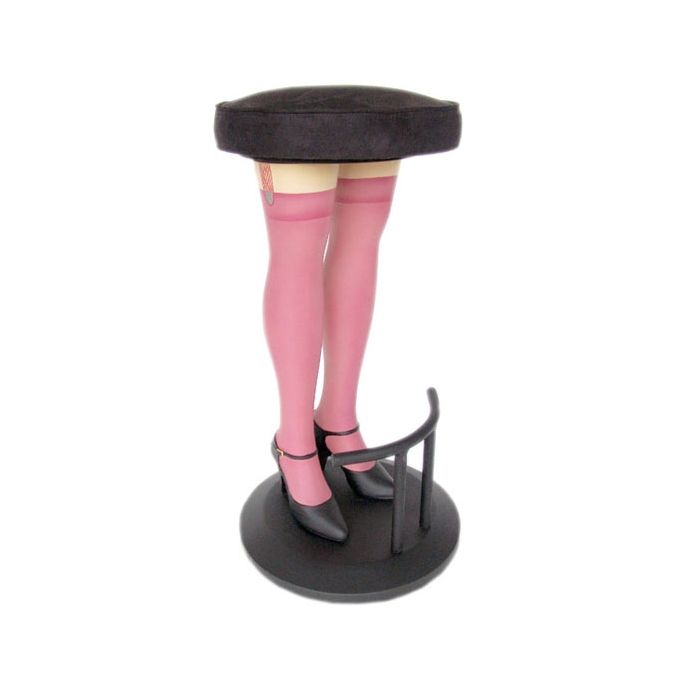 Sexy Frauenbeine als Barhocker Pink lebensgroß Sitzmöglichkeit