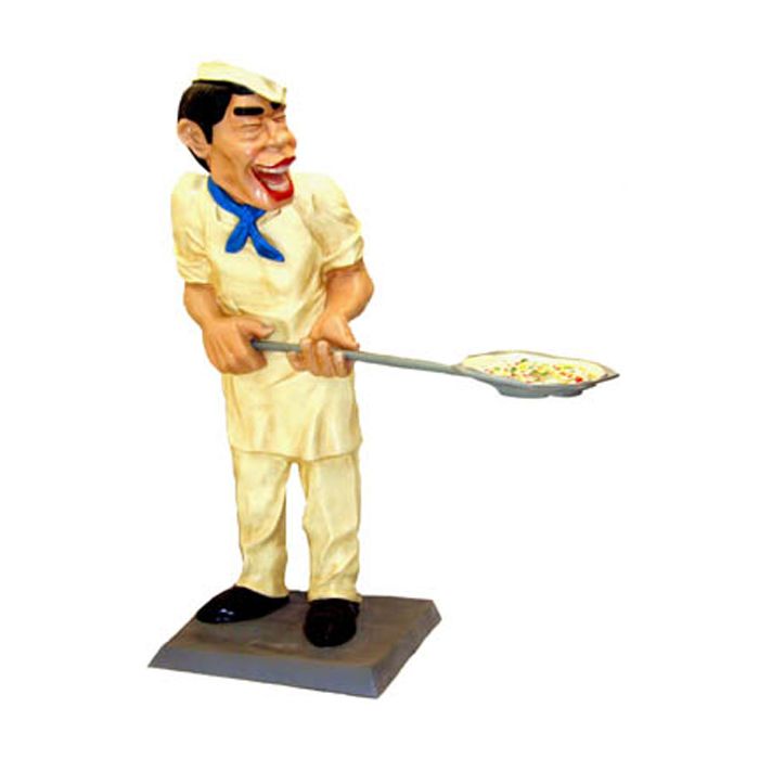 Pizzabäcker lebensgroß Dekorationsfigur