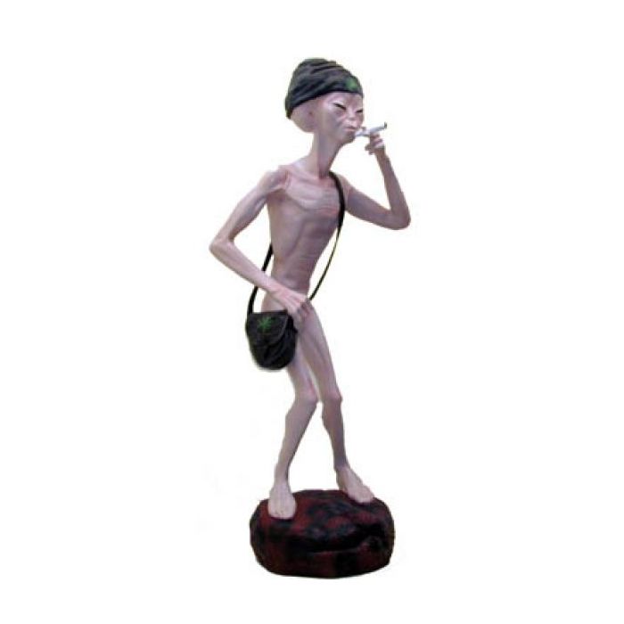 Alien rauchend lebensgroß Dekorationsfigur