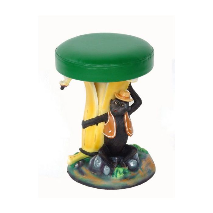 Kinderhocker Affe mit Banane verkleinert Sitzmöglichkeit