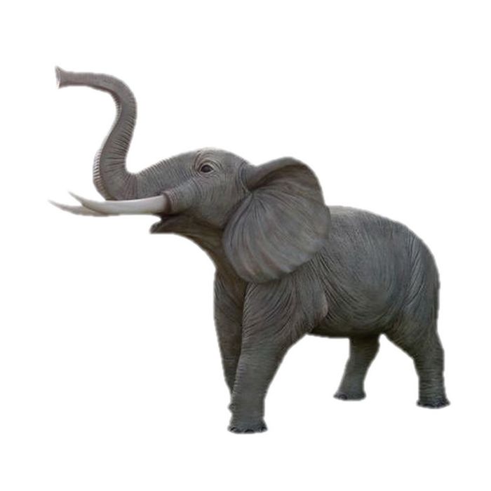 Elefant Rüssel oben lebensgroß Deko- & Werbefigur