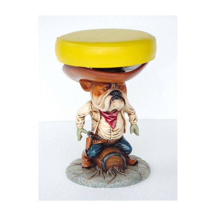 Kinderhocker Cowboyhund lebensgroß Sitzmöglichkeit