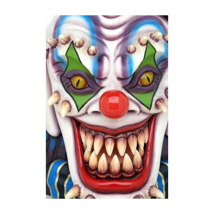 Angsteinflößende Clown Maske für Wand verkleinert Deko- & Werbefigur