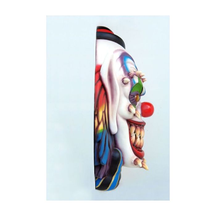 Angsteinflößende Clown Maske für Wand verkleinert Deko- & Werbefigur