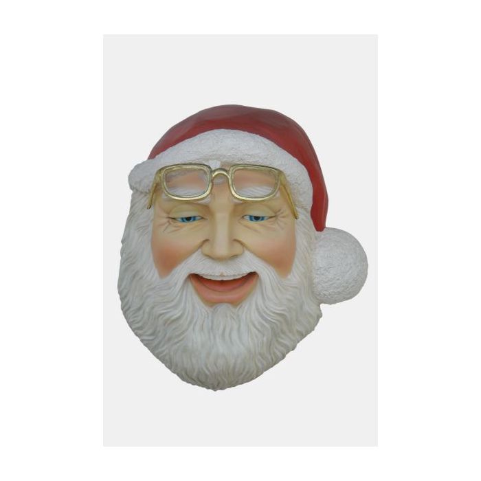 Weihnachtsmann Maske für Wandmontage lebensgroß Dekorationsfigur