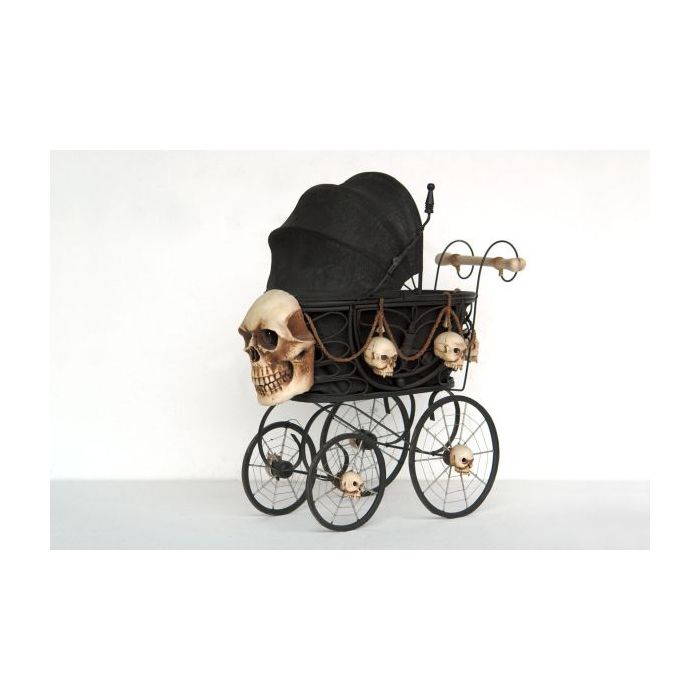 Horror Kinderwagen lebensgroß Dekorationsfigur
