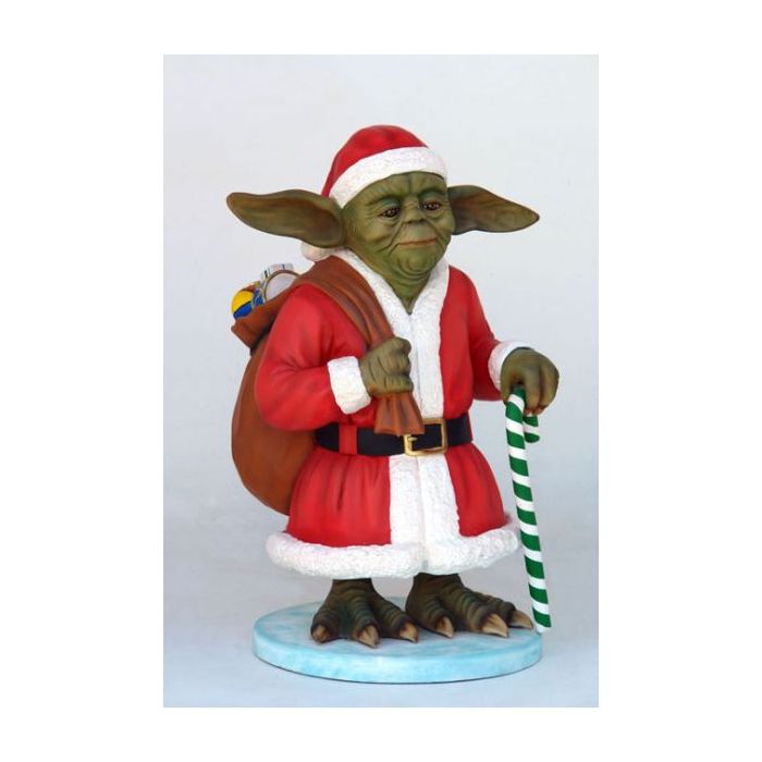 Meister Yoda als Santa Claus lebensgroß Dekorationsfigur