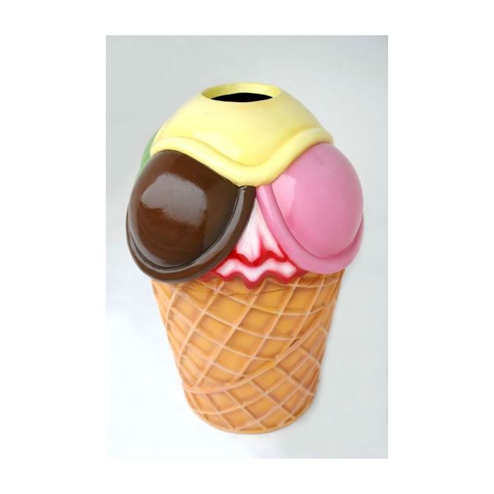 Abfalleimer Eisbecher vergrößert Abfalleimer